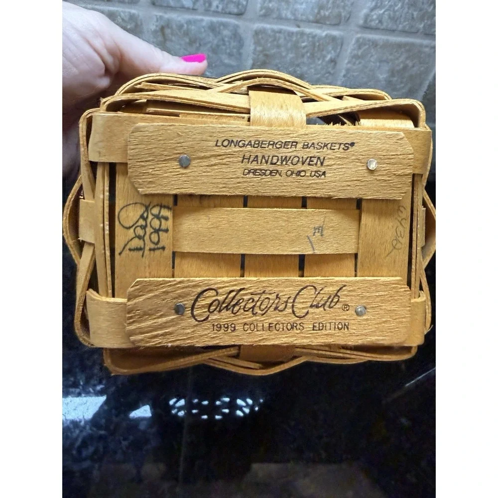 Longaberger Collectors Club Renewal Basket 1999 Fabric & Plastic‎ Liner NEW